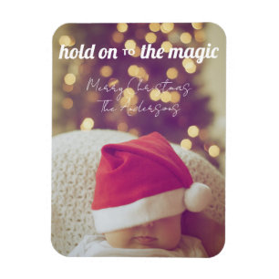 Magnet Flexible Joyeux Noël Magie Personnalisée Photo & Texte Salu