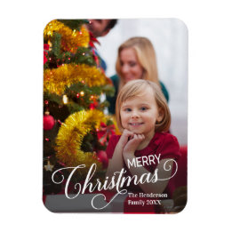 Magnet Flexible Joyeux Noël Simple Photo personnalisée