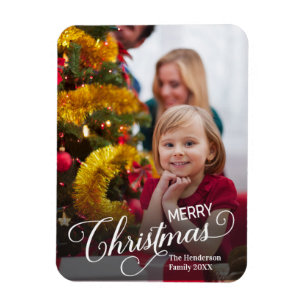 Magnet Flexible Joyeux Noël Simple Photo personnalisée