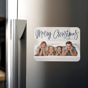 Magnet Flexible Joyeux Noël Whimsical Navy Script photo