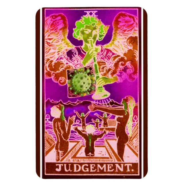 Magnet Flexible Jugement Coronavirus Art Tarot Card (Vertical)