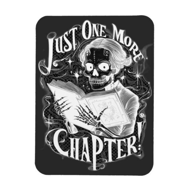 Magnet Flexible Juste un autre chapitre Skeleton Reader amusant (Vertical)