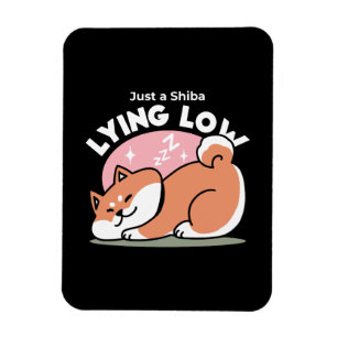 Magnet Flexible Juste un Shiba allongé bas : mignonne conception S