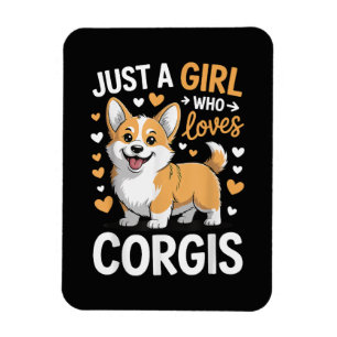 Magnet Flexible Juste une fille qui aime les Corgis