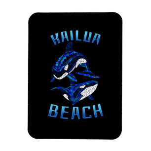 Magnet Flexible Kailau Beach Hawaii Vacances Orques de baleines tr