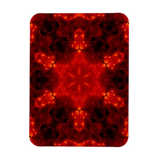 Magnet Flexible Kaleidoscope flamboyant flocon de neige Orange Gra (Vertical)