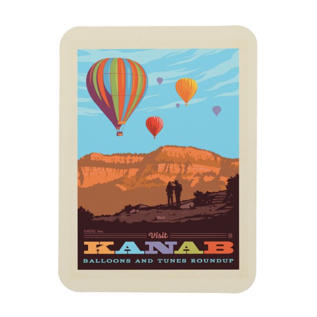 Magnet Flexible Kanab, Utah | Ballons Et Roundup De Tunes (Vertical)