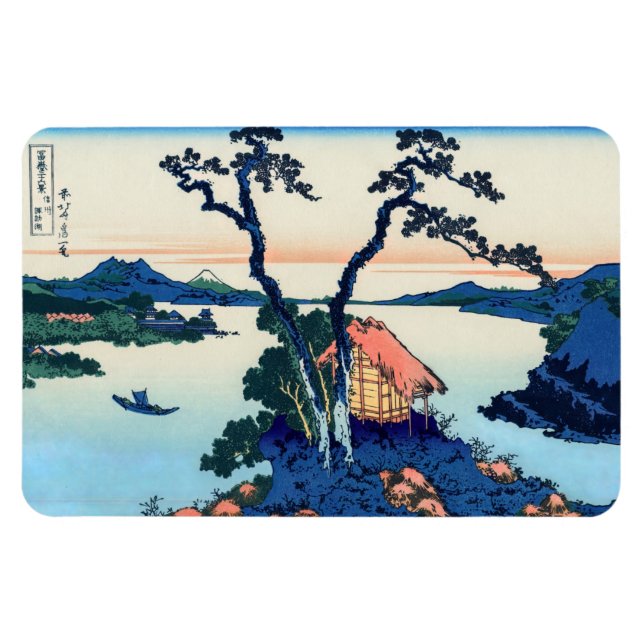 Magnet Flexible Katsushika Hokusai - Lac Suwa dans la province de  (Horizontal)