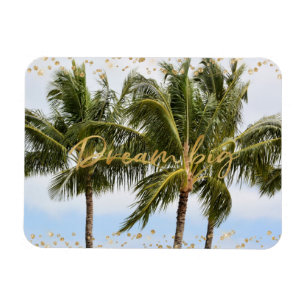 Magnet Flexible Kauai Hawaii Palm Trees Gold Dream