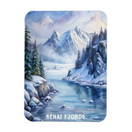Magnet Flexible Kenai Fjords National Park Aquarelle Peinture