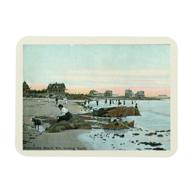 Magnet Flexible Kennebunk Beach, Maine 1915 Style Vintage (Horizontal)