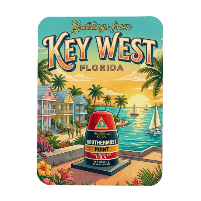 Magnet Flexible Key West Floride (Vertical)