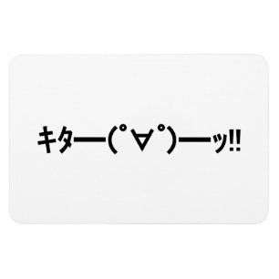 Magnet Flexible KITA ! ! Emoticon キ タ ━ ━ ━ (゜ ∀)  de ! ! Kaomoji 