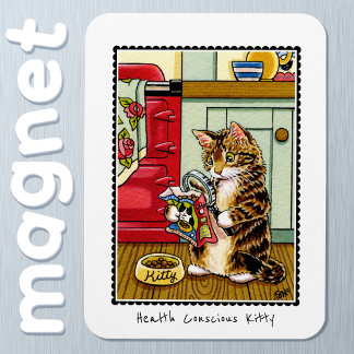 Magnet Flexible Kitty Cat Conscience de la santé drôle Personnalis