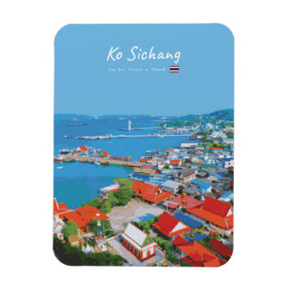 Magnet Flexible Ko Sichang, Thaïlande - Vue arrondie sur le port v