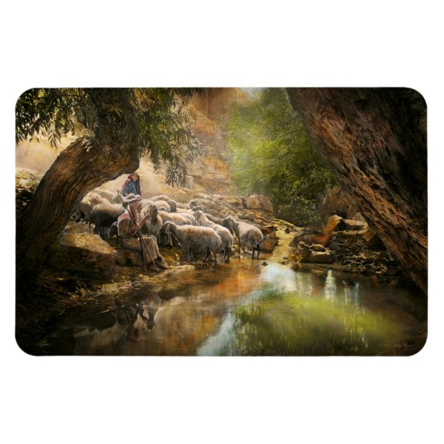 Magnet Flexible La Bible - Le Seigneur est mon berger - 1910 (Horizontal)