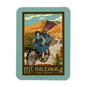 Magnet Flexible La bicyclette de Mt. Haleakala monte Hawaï