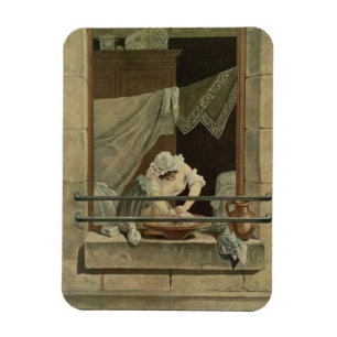 Magnet Flexible La blanchisseuse, gravée par J. Laurent Julien (c