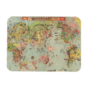 Magnet Flexible La carte du monde en un coup d'oeil - Les routes a