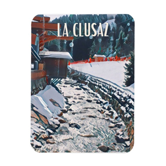 Magnet Flexible La Clusaz Station de ski (Vertical)