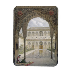 Magnet Flexible La Cour de l'Alberca dans l'Alhambra, Grenade,