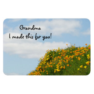 Magnet Flexible La grand-maman I a fait ceci avec vous ! Pavot de