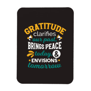 Magnet Flexible La gratitude apporte la paix aujourd'hui – Foi pos