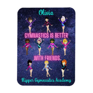 Magnet Flexible La Gymnastique Est Mieux Avec Des Amis Personnalis