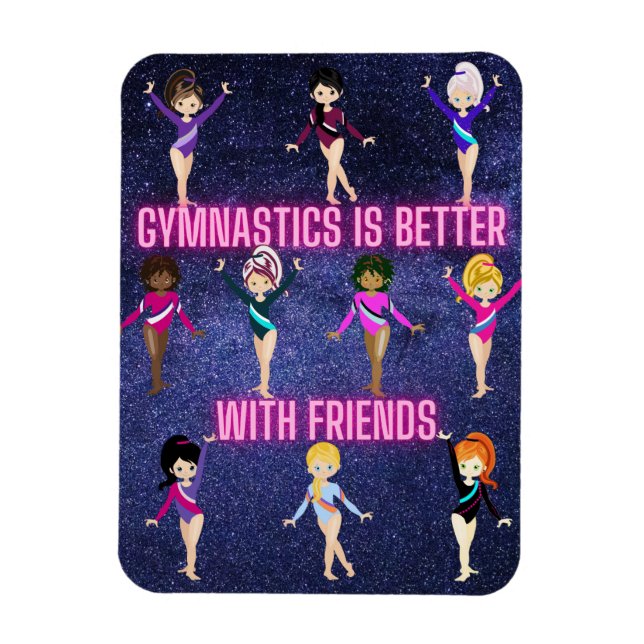 Magnet Flexible La Gymnastique Est Mieux Avec Les Amis (Vertical)