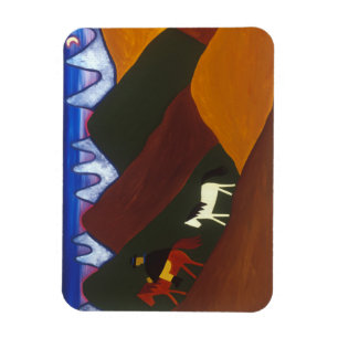 Magnet Flexible La Lune et la Puma dire adieu à