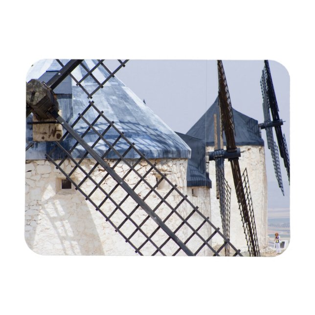 Magnet Flexible La Mancha, Espagne. Don Quichotte a fait la fameus (Horizontal)