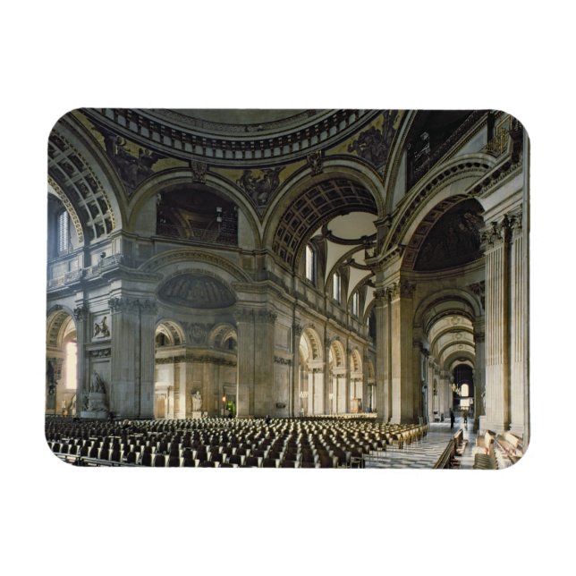 Magnet Flexible La nef de la cathédrale Saint-Paul (photo) (Horizontal)