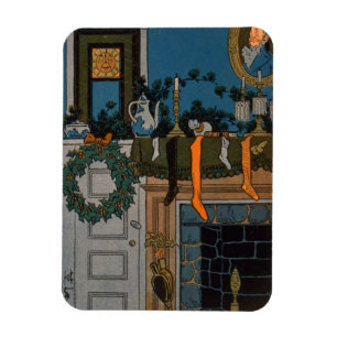 Magnet Flexible La nuit avant Noël par Denlow, 1903 (couleur