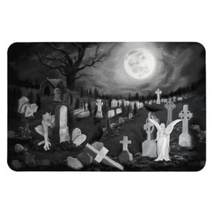 Magnet Flexible La nuit sur le cimetière - Angel avec Diable