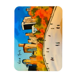 Magnet Flexible La patinoire de New York Central Park