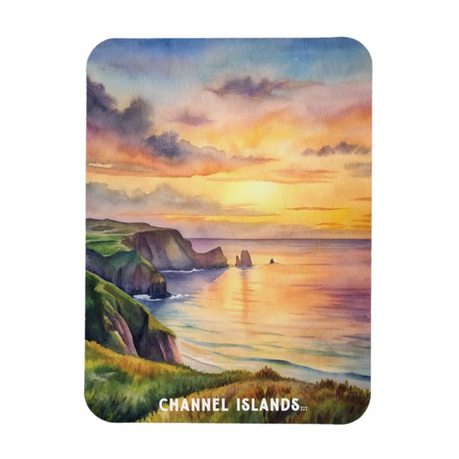 Magnet Flexible La peinture aquarelle du parc national des Îles-de (Vertical)