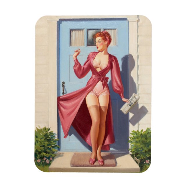 Magnet Flexible La petite fille du journal du matin (Vertical)