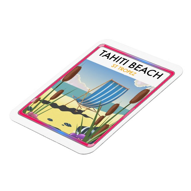 Magnet Flexible La plage de Tahiti st tropez (Côté Gauche)