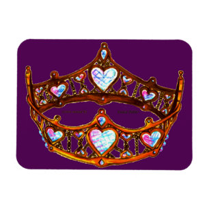 Magnet Flexible La reine des coeurs chauffent le pourpre royal de