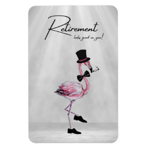 Magnet Flexible La retraite te va bien ! Flamant rose rose Dapper