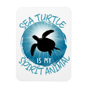 Magnet Flexible La tortue de mer est mon esprit animal