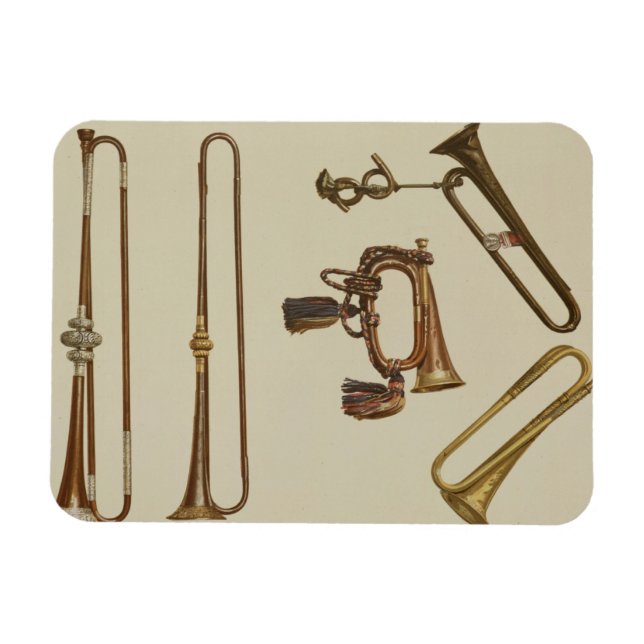 Magnet Flexible La trompette de cavalerie, un bugle, une trompette (Horizontal)