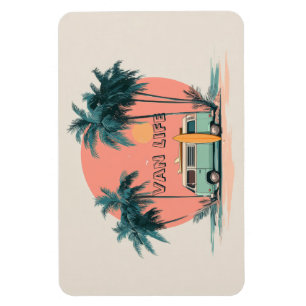 Magnet Flexible La vie dans une camionnette – Art rétro de camping