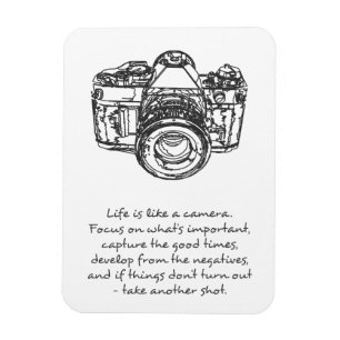 Magnet Flexible La vie est comme une citation d'appareil-photo
