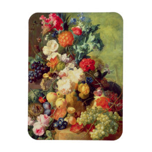 Magnet Flexible La vie toujours avec les fleurs et le fruit
