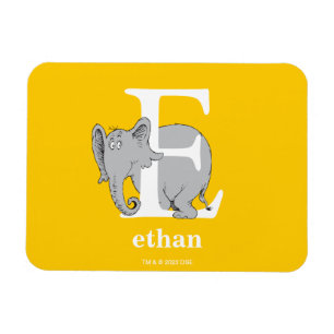 Magnet Flexible L'ABC de Dr Seuss : Lettre E - Blanc Ajoutez vot