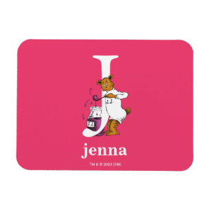 Magnet Flexible L'ABC de Dr Seuss : Lettre J - Blanc Ajoutez vot