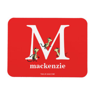 Magnet Flexible L'ABC de Dr Seuss : Lettre M - Blanc Ajoutez vot