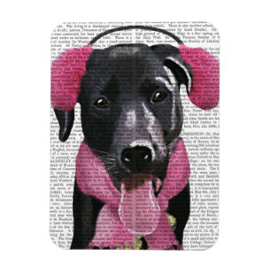 Magnet Flexible Labrador noir avec des manchons d'oreille
