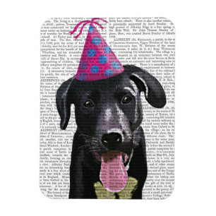 Magnet Flexible Labrador noir avec le casquette de partie